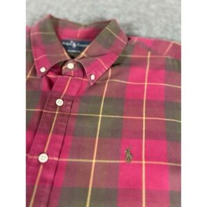 Ralph Lauren Men's Button‎ Up Long Sleeve Plaid Multicolor Shirt  2XL